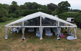 an open air gala tent in long island