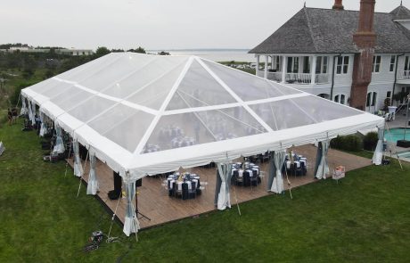 a clear tent gala in the hamptons