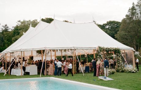 a sailcloth tent wedding reception