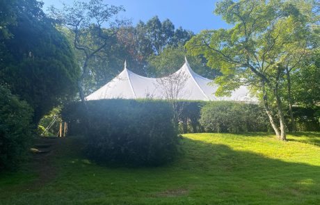 a sailcloth wedding tent in the hamptons