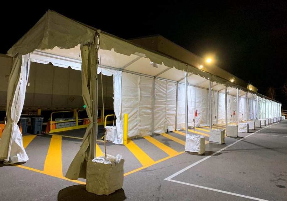 industrial walkway tent